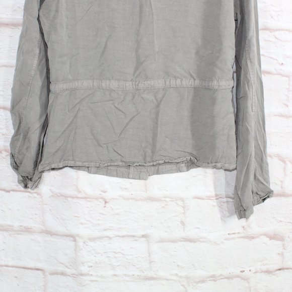 Sanctuary Gray 100% Lyocell Snap Button Front Pockets Jacket Size L - Picture 8 of 9